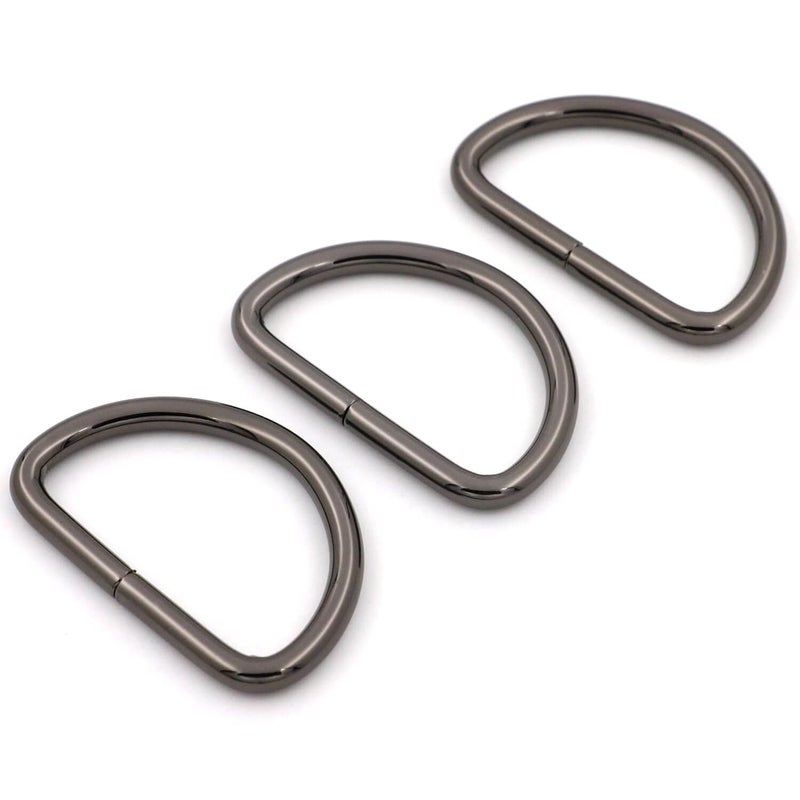 BIKICOCO Metal D-Rings Buckle, 1-1/2 Inch Non-Welded for Webbing Sewing DIY - Gunmetal - Pack of 20 - Image 5